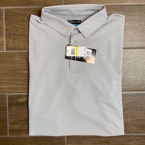 Grey and white PGA tour collard shirt